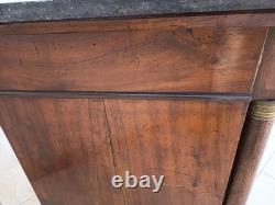 Commode époque Empire en ronce de noyer