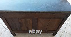 Commode époque Empire en ronce de noyer