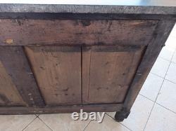 Commode époque Empire en ronce de noyer