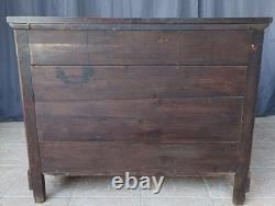 Commode secrétaire à crosse époque Restauration en noyer