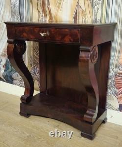Console époque Empire Acajou un tiroir XIXeme siecle