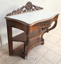 Console époque Napoléon III en noyer
