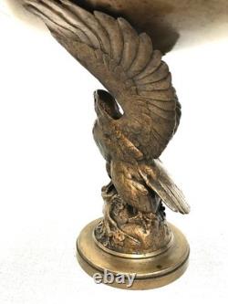 Coupe à l'aigle en bronze signée Auguste Cain époque XIXème siècle