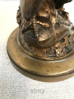 Coupe à l'aigle en bronze signée Auguste Cain époque XIXème siècle