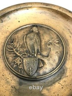 Coupe à l'aigle en bronze signée Auguste Cain époque XIXème siècle