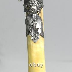 Coupe-cigare au sanglier argent et rubis époque fin XIXème en marche