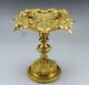 Coupe Sur Piédouche En Bronze Doré Ciselé Feuillages Et Fruits époque Xixème