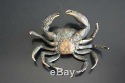 Crabe en bronze Japonais époque fin XIXème