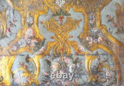 Cuir gaufré doré dit de Cordoue fleurs époque régence 18ème gilt leather 18th