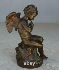 Cupidon Bronze patiné doré époque fin XIXème