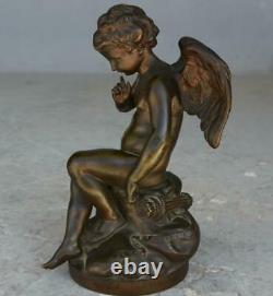 Cupidon Bronze patiné doré époque fin XIXème