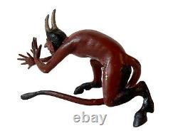 Curiosa Sculpture en Bronze de Vienne Érotique Diable Pied de Nez Époque XIX ème