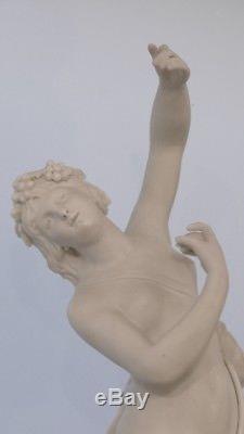 Danseuse Néoclassique, Sculpture En Biscuit De Sèvres, époque XIX ème