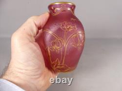 Daum Nancy, Vase Coeur De Marie En Verre mon Coeur Avez époque fin XIX ème
