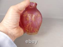Daum Nancy, Vase Coeur De Marie En Verre mon Coeur Avez époque fin XIX ème