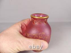 Daum Nancy, Vase Coeur De Marie En Verre mon Coeur Avez époque fin XIX ème