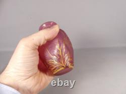 Daum Nancy, Vase Coeur De Marie En Verre mon Coeur Avez époque fin XIX ème