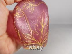Daum Nancy, Vase Coeur De Marie En Verre mon Coeur Avez époque fin XIX ème