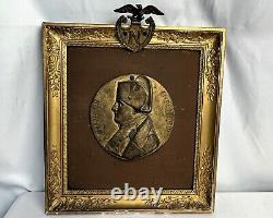 David d'Angers, médaillon Napoléon bronze époque Empire XIXème