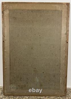 Dessin ancien XIXe signé vue de maisons à colombage d'époque Moyen-Age