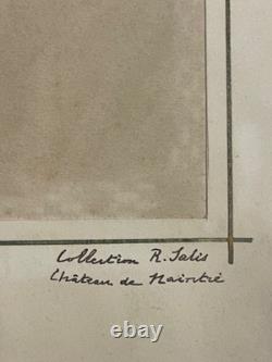 Dessin original portrait homme Belle Epoque Georges Montorgueil Rodolphe Salis