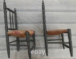 Deux miniatures chaises Napoléon III poupée Jumeau époque fin XIXème