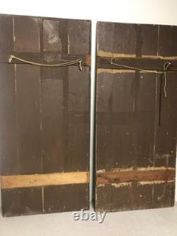 Deux tableaux huiles sur panneaux enfant miséreux époque XIXème siècle