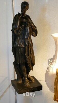 Diane De Gabie, Sculpture En Bronze à Patine Brune, époque XIX ème