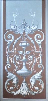 E? Cole Française 19? Siècle. Projet de décor d'époque Napoléon III
