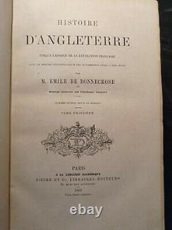 E. DE BONNECHOSE Histoire d'Angleterre jusqu'à l'époque de la Rév. Fr. 1862