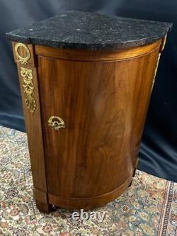 Encoignure buffet d'angle acajou ornements bronze doré époque Restauration 1815