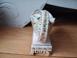 Encrier Ancien Porcelaine De Paris Coquillage Nautile Or Époque XIXe Sablier