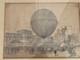 Exceptionnel Dessin Original Xixe Montgolfière Ballon Belle Epoque 1878 H. Scott