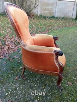 Fauteuil Louis Philippe En Acajou Epoque Xix°
