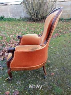 Fauteuil Louis Philippe En Acajou Epoque Xix°