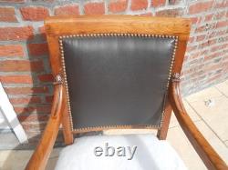 Fauteuil bureau époque Empire. Début XIXème. Bureau. Salon