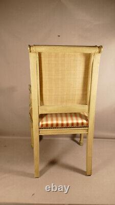 Fauteuil d'Enfant Style Directoire En Bois Peint, époque XIX ème