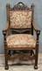 Fauteuil De Bureau Style Renaissance En Noyer Sculpté époque Xixeme