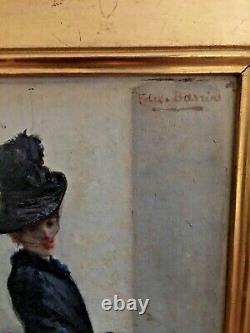 Félix-Joseph BARRIAS 1822/1907 Huile sur panneau Jeune Femme époque XIXème