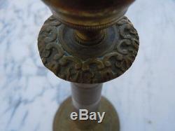 Flambeaux bougeoirs bronze ciselé d'époque XIXeme siecle empire restauration