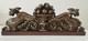 Fronton En Noyer Sculpté Xixème Style Renaissance Haute époque Griffon