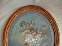 GOUACHE SUR PAPIER, ANGELOTS, DLG A BEAU, EPOQUE XIXème