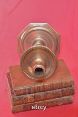 GRAND BOUGEOIR bronze XVIIe 17e siècle HAUTE EPOQUE chandelier 17th candlestick