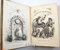 GRANDVILLE Scènes de la vie privée et publique des animaux 1842 reliure époque