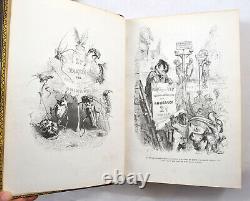 GRANDVILLE Scènes de la vie privée et publique des animaux 1842 reliure époque