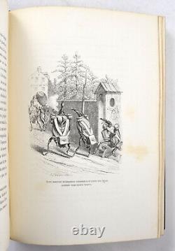 GRANDVILLE Scènes de la vie privée et publique des animaux 1842 reliure époque