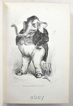 GRANDVILLE Scènes de la vie privée et publique des animaux 1842 reliure époque