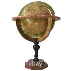 Globe terrestre dressé en bois époque début XIXème Delamarche