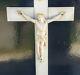 Grand Crucifix Christ Os De Dieppe Sculpte Epoque Xixeme Haut. 38.5cm Religieux