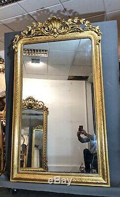 Grand Miroir 186x109 Ancien D Epoque XIX Eme. Livraison Paris 80